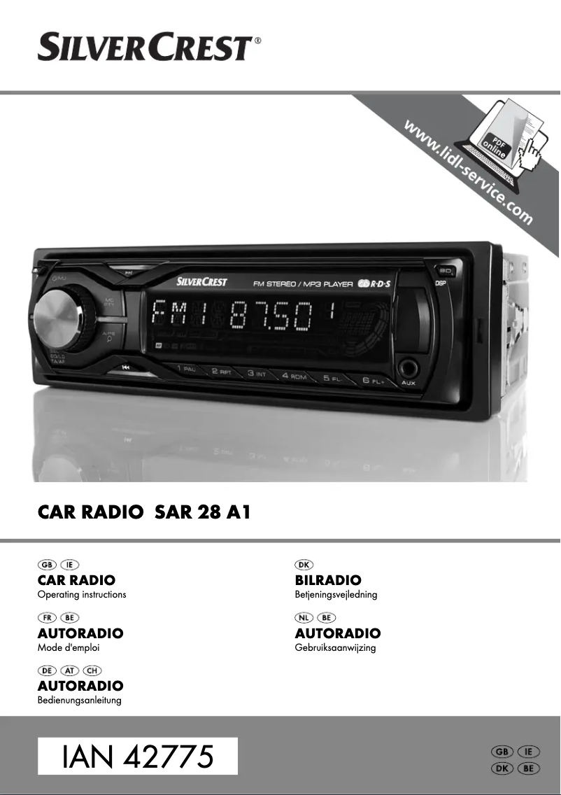 Page 1 de la notice Manuel utilisateur SilverCrest SAR 28 A1