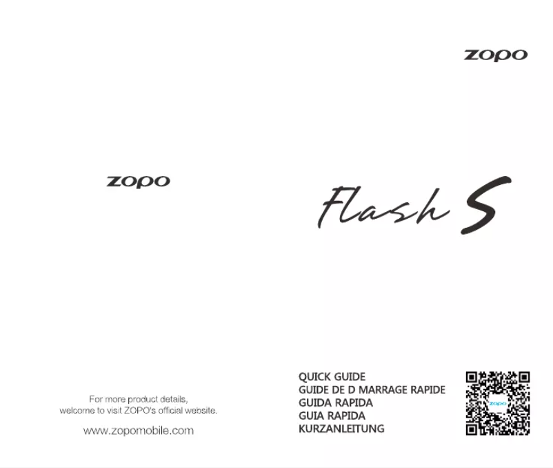 Image de la première page du manuel de l'appareil Flash S