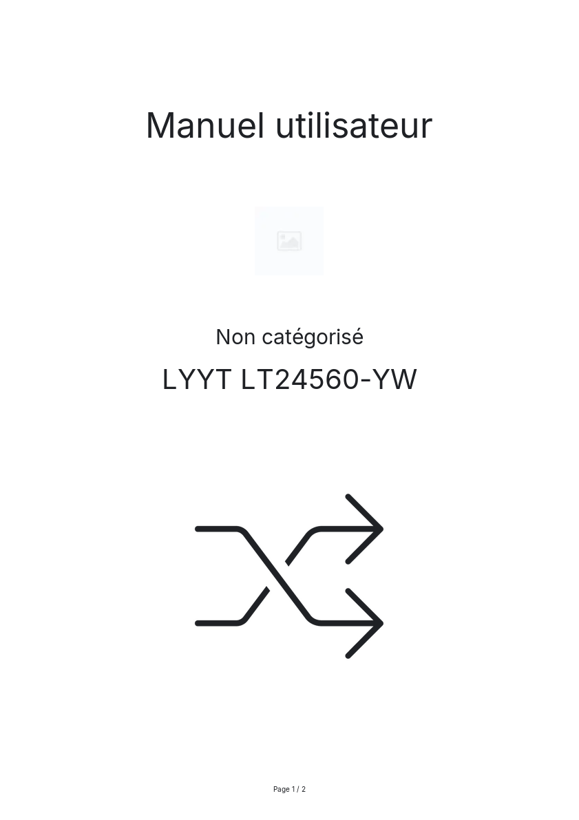 Image de la première page du manuel de l'appareil LT24560-YW