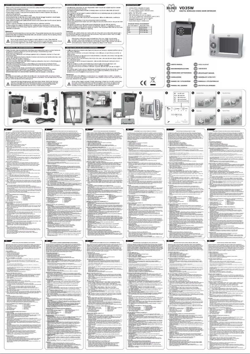 Página 1 del manual Manual de usuario Elro VD35W