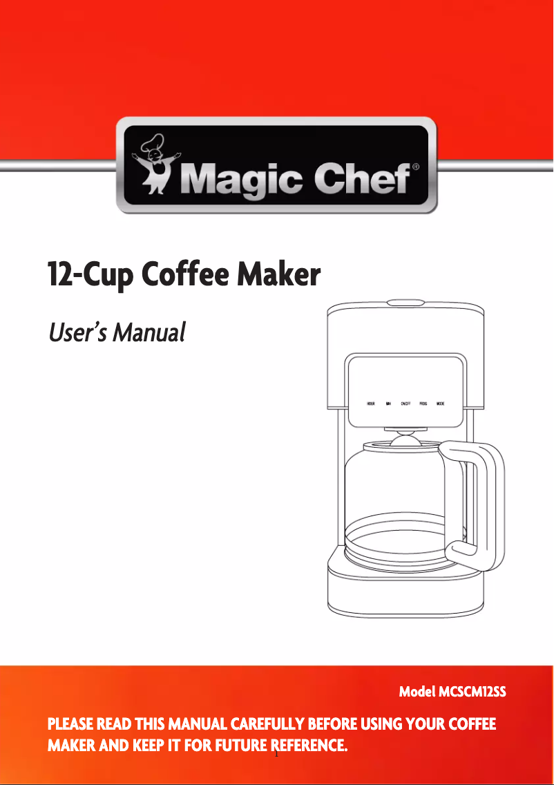 Page 1 de la notice Mode d'emploi Magic Chef MCSCM12SS
