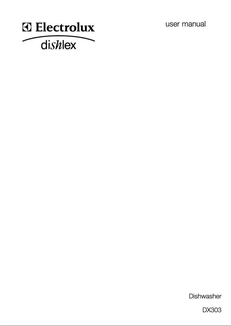 Page 1 de la notice Manuel utilisateur Dishlex DX 303
