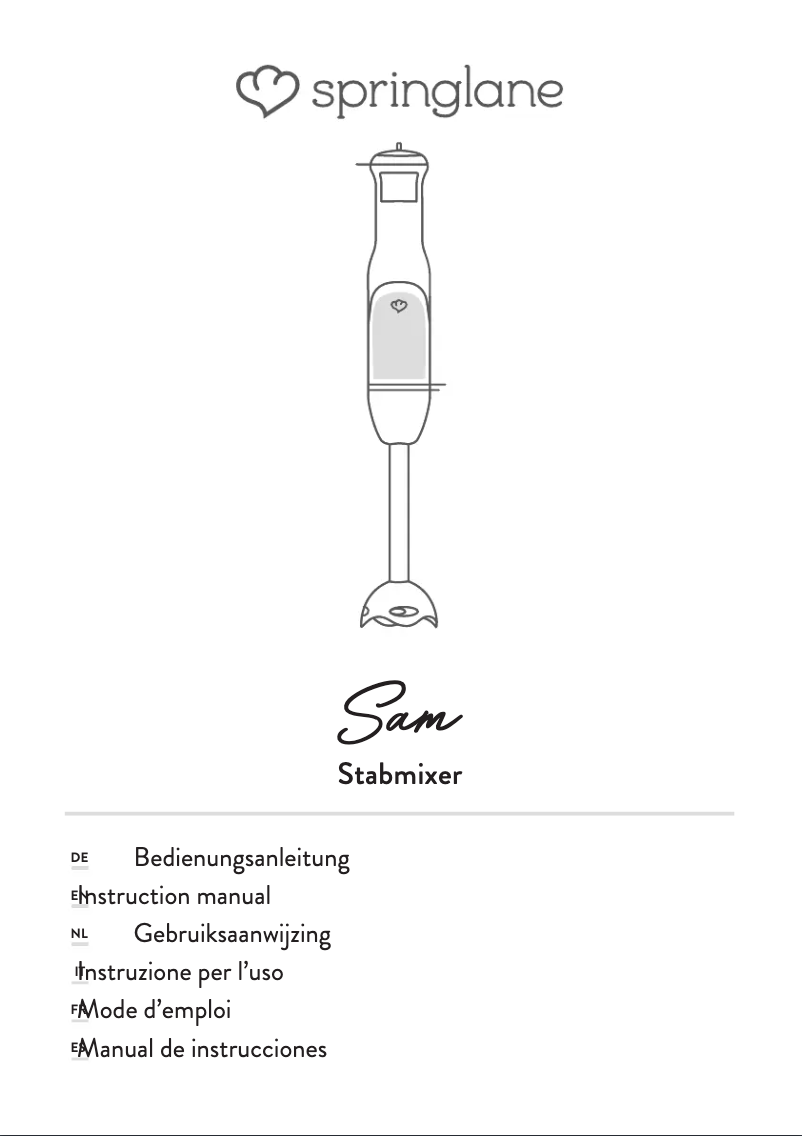 Page 1 de la notice Manuel utilisateur Springlane Stabmixer Sam