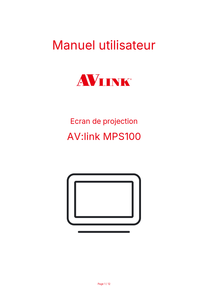 Image de la première page du manuel de l'appareil MPS100