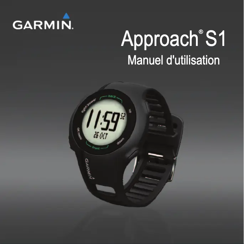 Page 1 de la notice Manuel utilisateur Garmin Approach S1