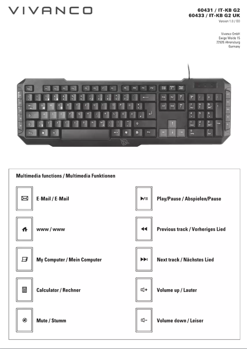 Image de la première page du manuel de l'appareil IT-KB G2