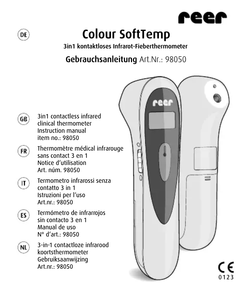 Image de la première page du manuel de l'appareil Colour SoftTemp 98050