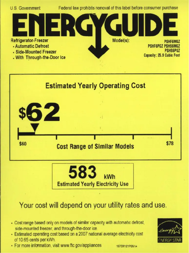 Image de la première page du manuel de l'appareil PSHF6MGZCC