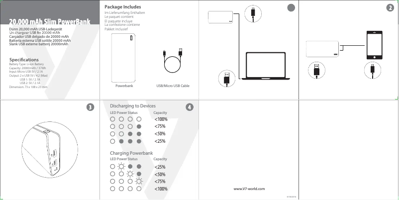 Page 1 de la notice Manuel utilisateur V7 PB20000L-4N