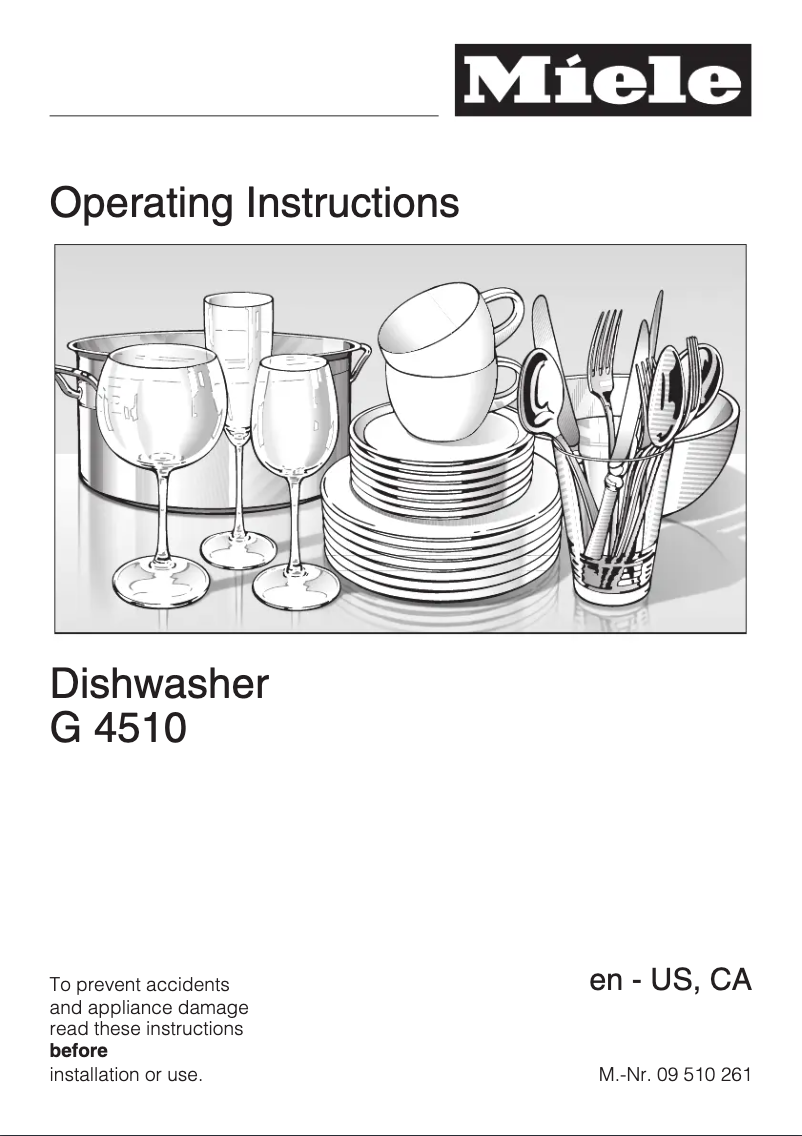 Page 1 de la notice Manuel utilisateur Miele G 4510
