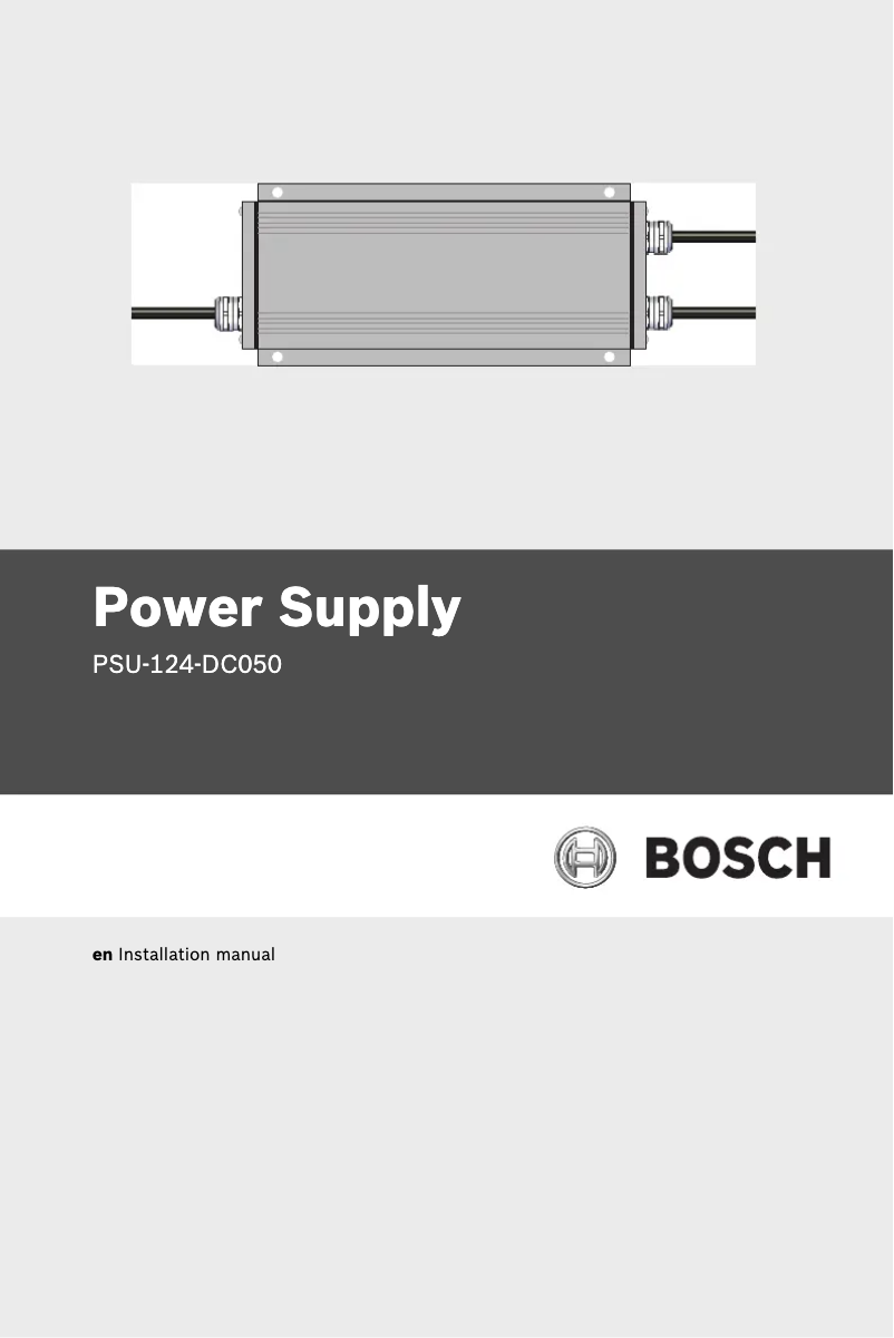 Page 1 de la notice Manuel utilisateur Bosch PSU-124-DC050