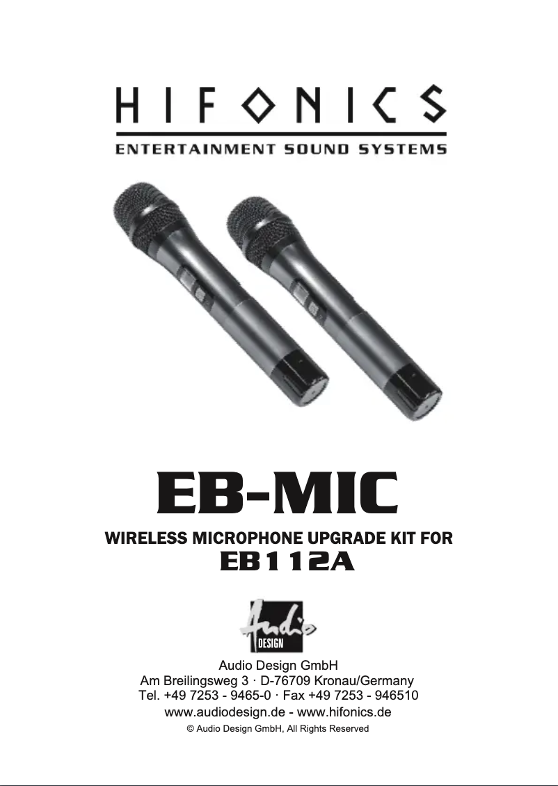 Page 1 de la notice Guide d'installation Hifonics Mercury I V2