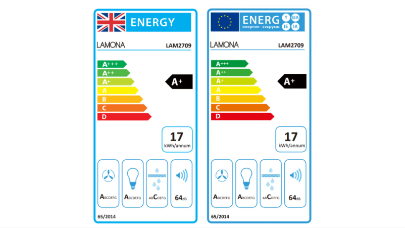 Page 1 de la notice Label énergétique Lamona LAM2709