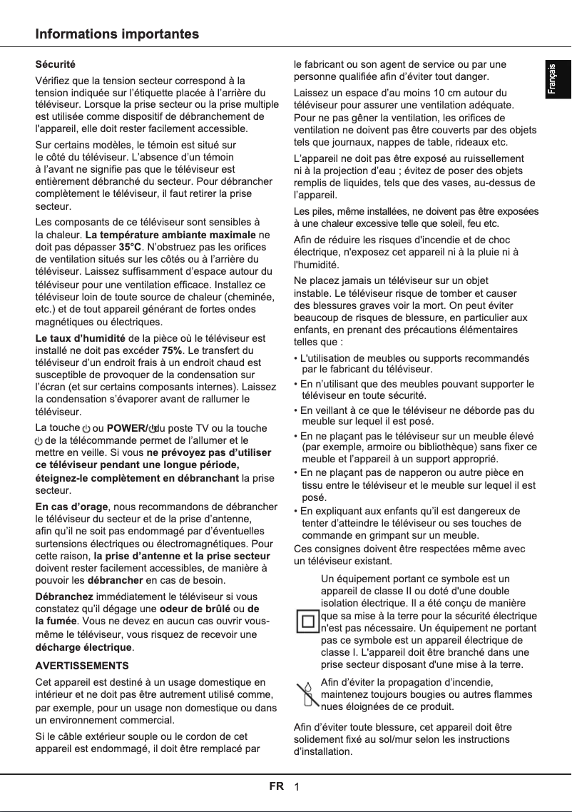 Image de la première page du manuel de l'appareil U65X9006