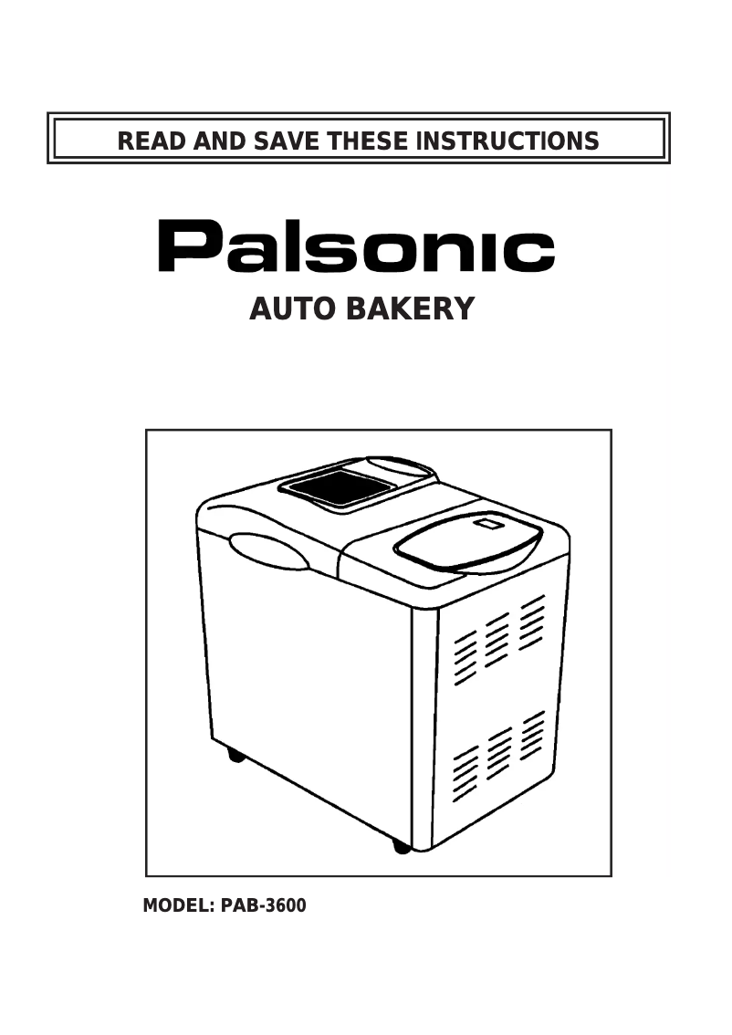 Página 1 del manual Manual de usuario Palsonic PAB-3600