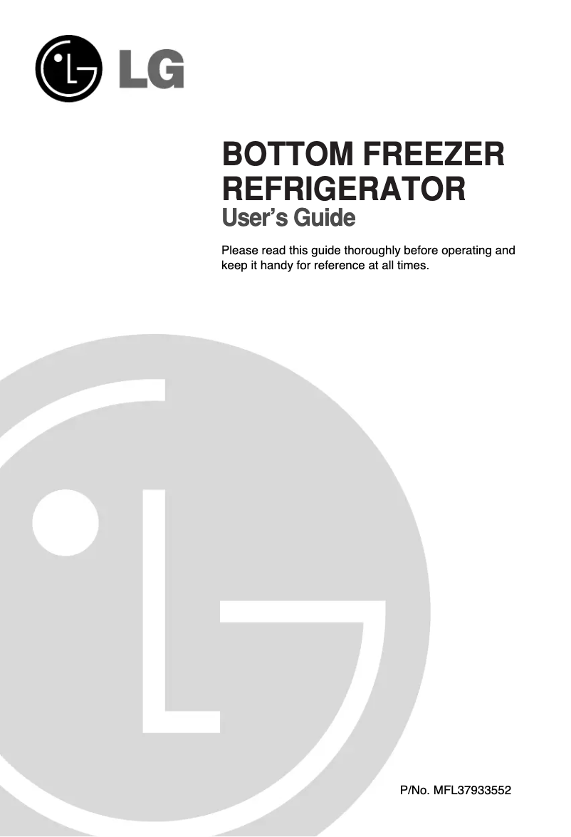 Page 1 de la notice Manuel utilisateur LG GR-L27AUTJ
