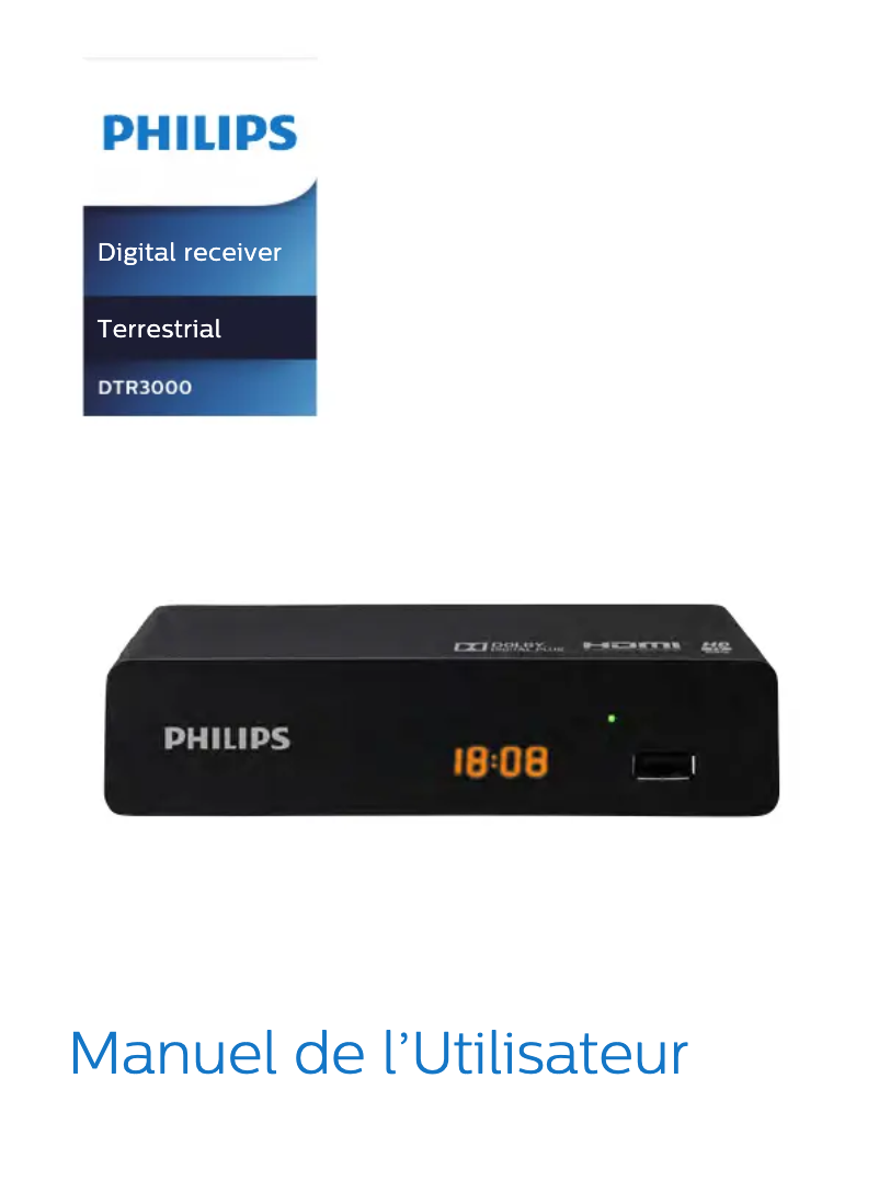 Page n°1 - Manuel utilisateur Philips DTR3000