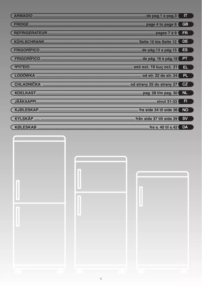 Page n°1 - Manuel utilisateur Candy FRCFO3350A