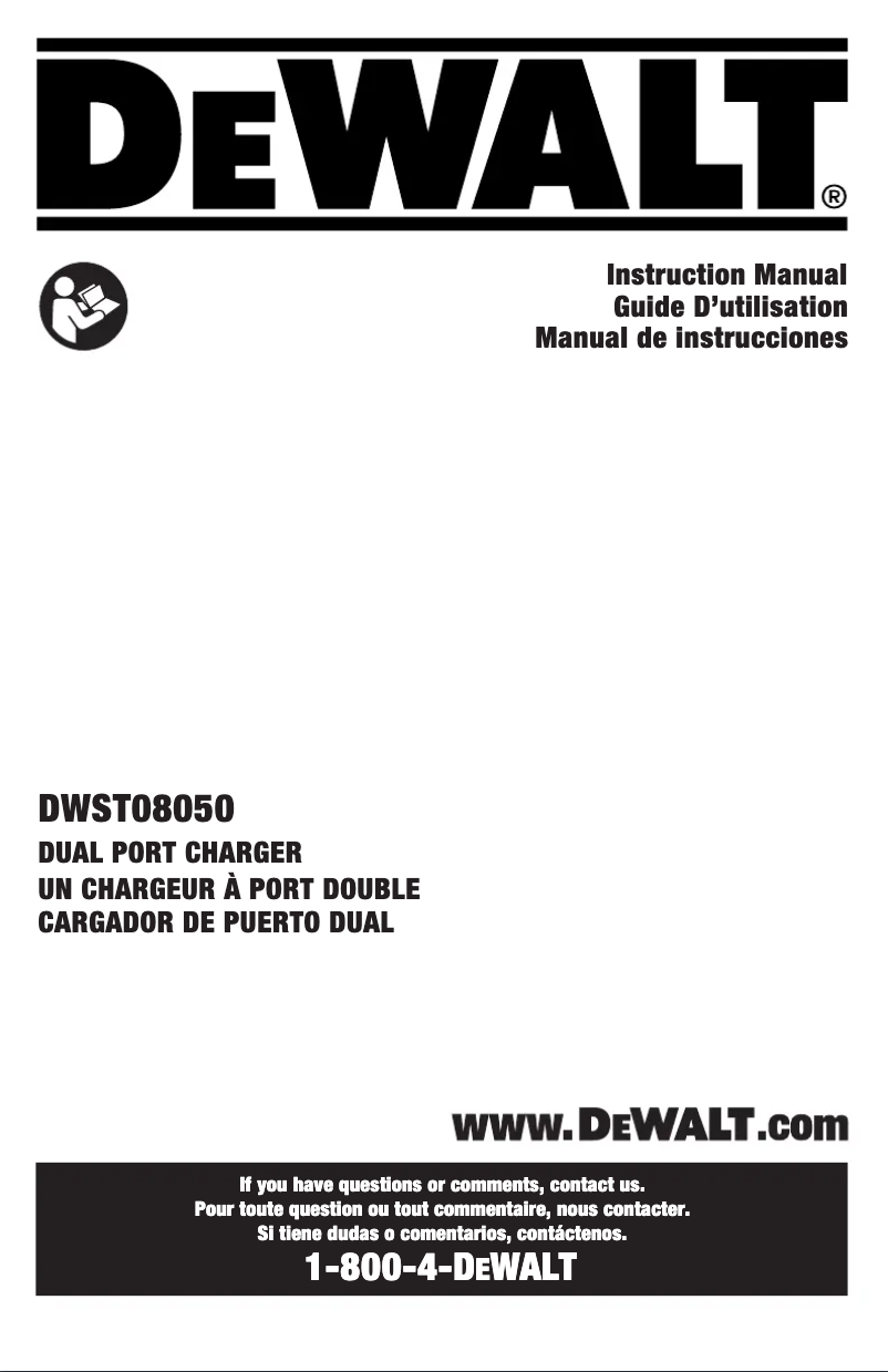 Page 1 de la notice Manuel utilisateur DeWalt DWST08050