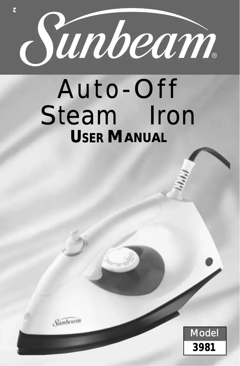 Page 1 de la notice Manuel utilisateur Sunbeam 3981