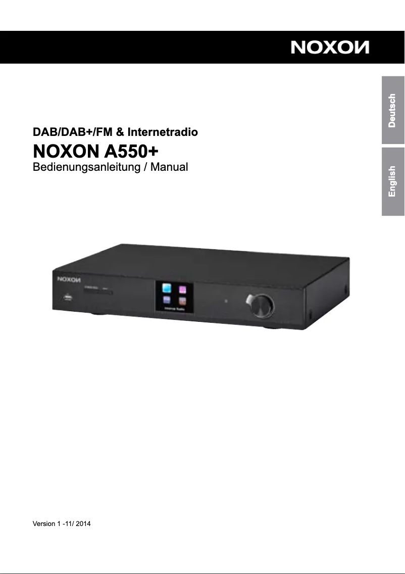 Image de la première page du manuel de l'appareil A550 plus