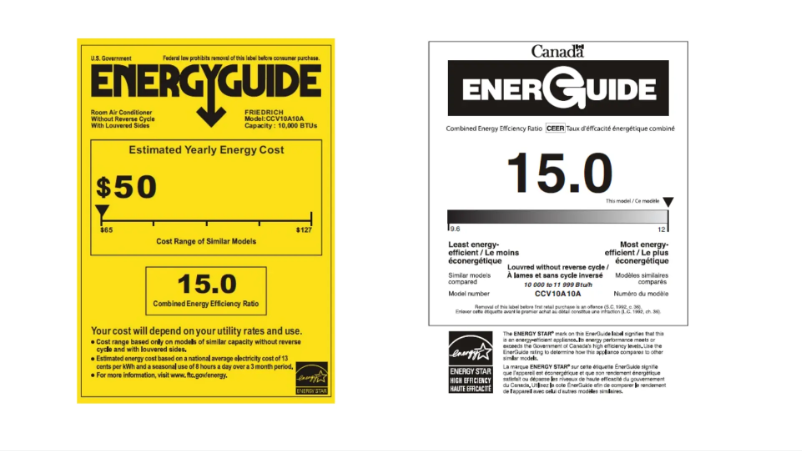 Página 1 del manual Etiqueta energética Friedrich Chill Premier Inverter CCV10A10A