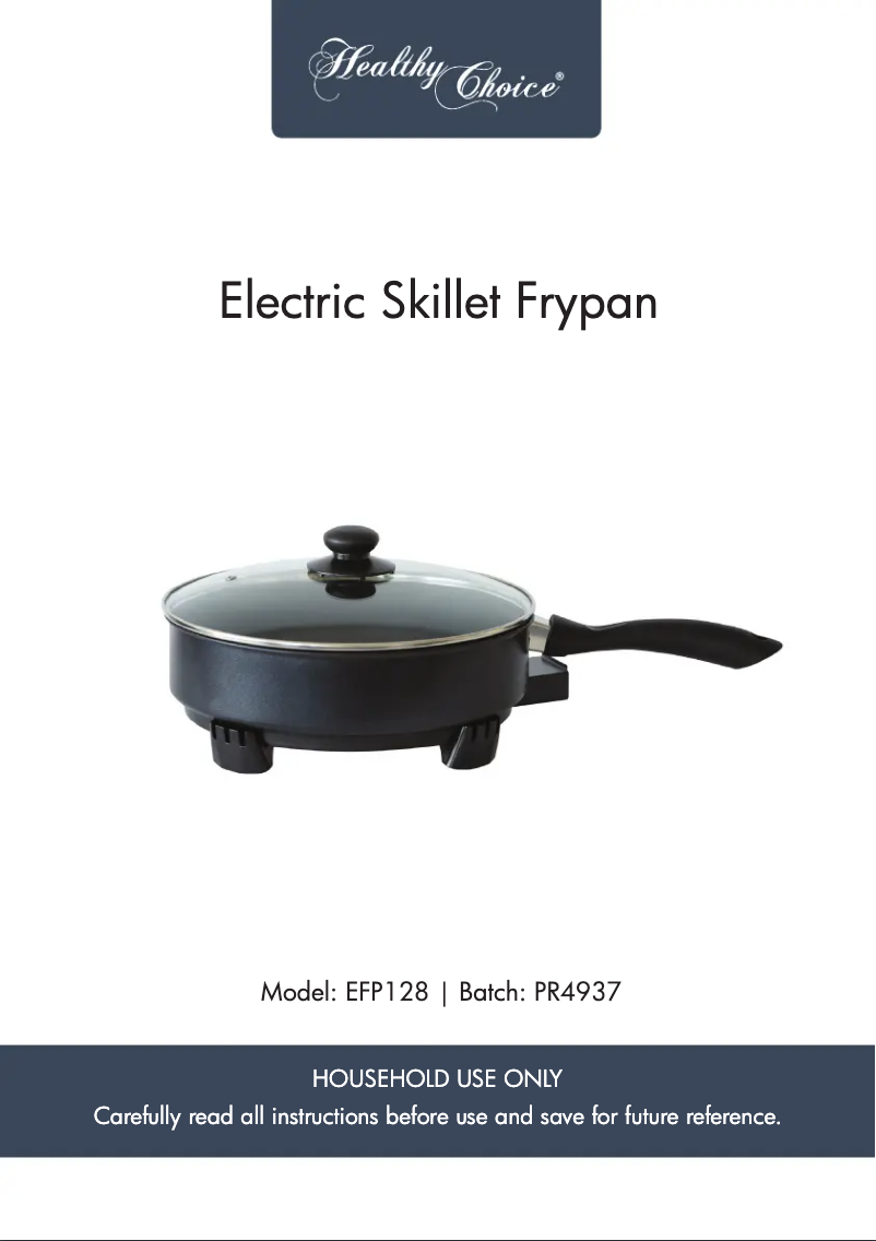 Page 1 de la notice Manuel utilisateur Healthy Choice EFP128