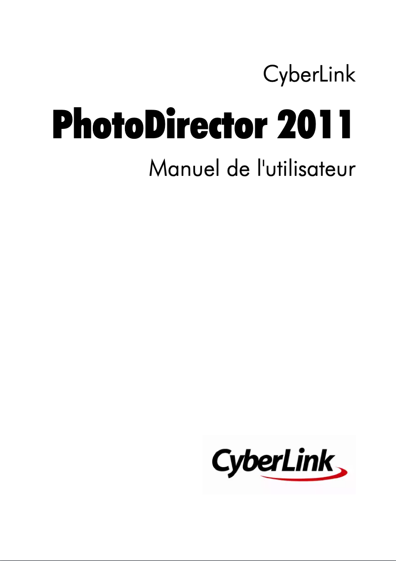 Page 1 de la notice Manuel utilisateur Cyberlink PhotoDirector 2011