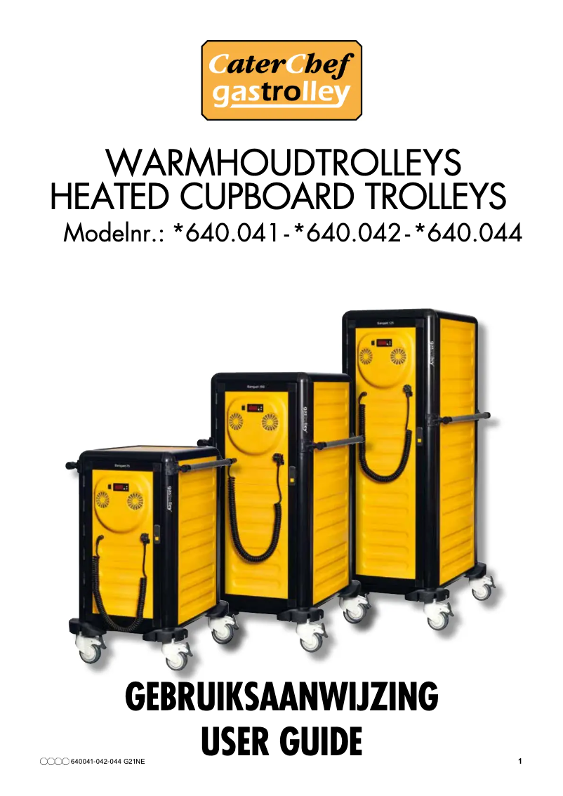 Page n°1 - Manuel utilisateur CaterChef 640044