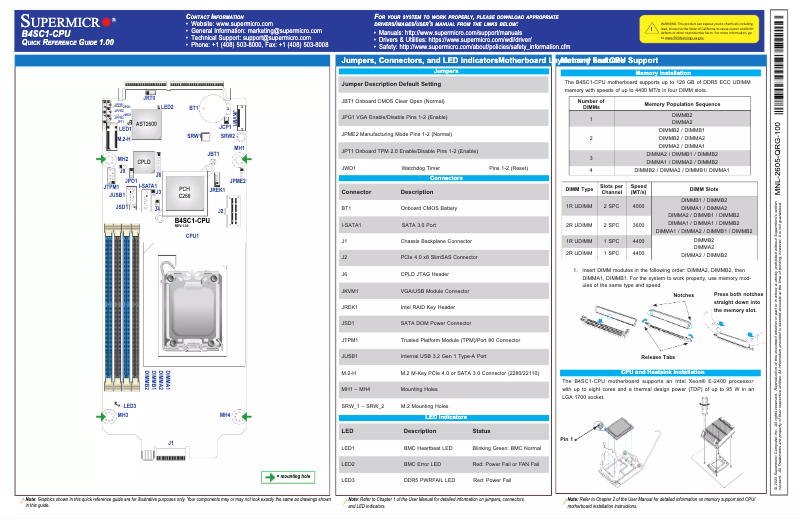Image de la première page du manuel de l'appareil B4SC1-CPU