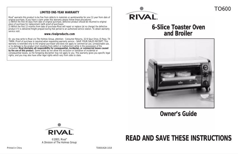 Image de la première page du manuel de l'appareil TO600