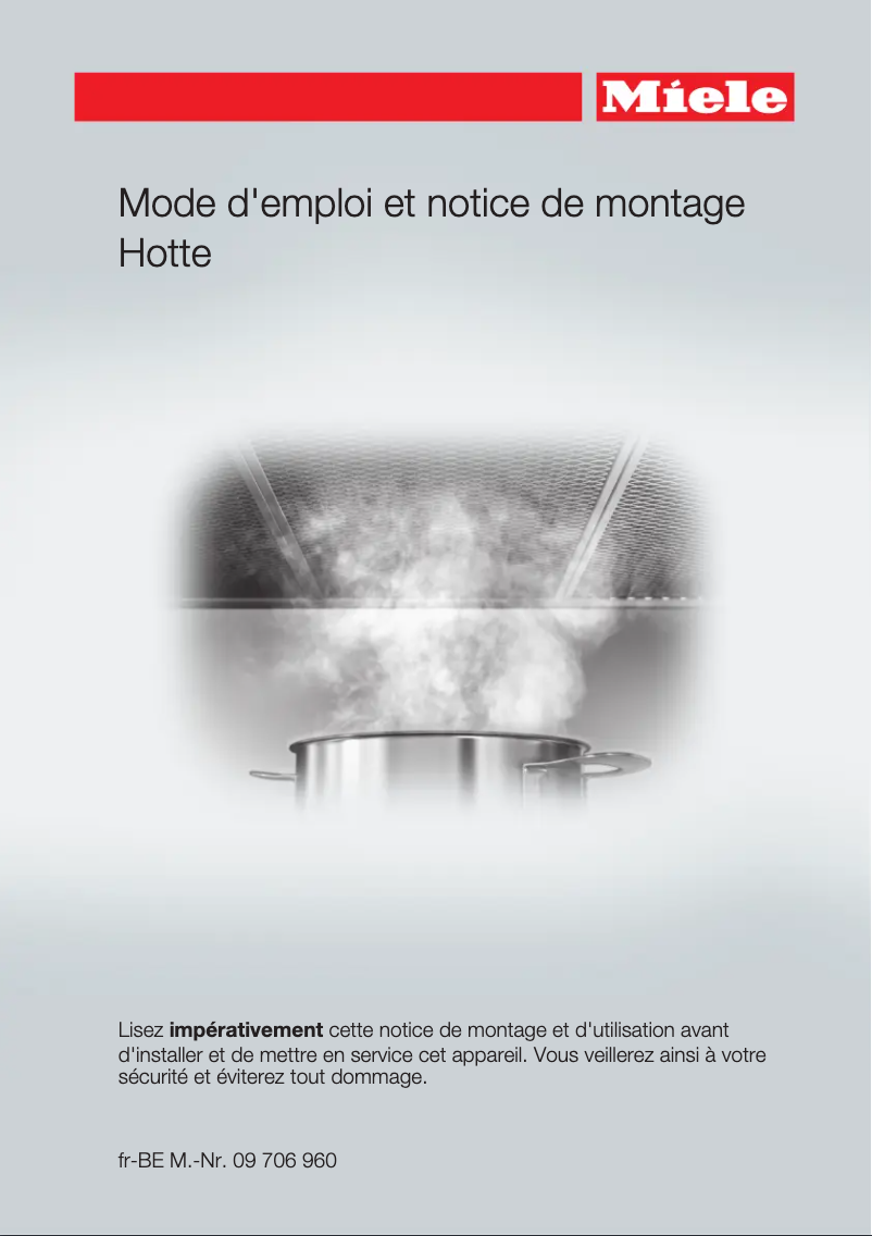 Page 1 de la notice Manuel utilisateur Miele DA 422-6 EXT
