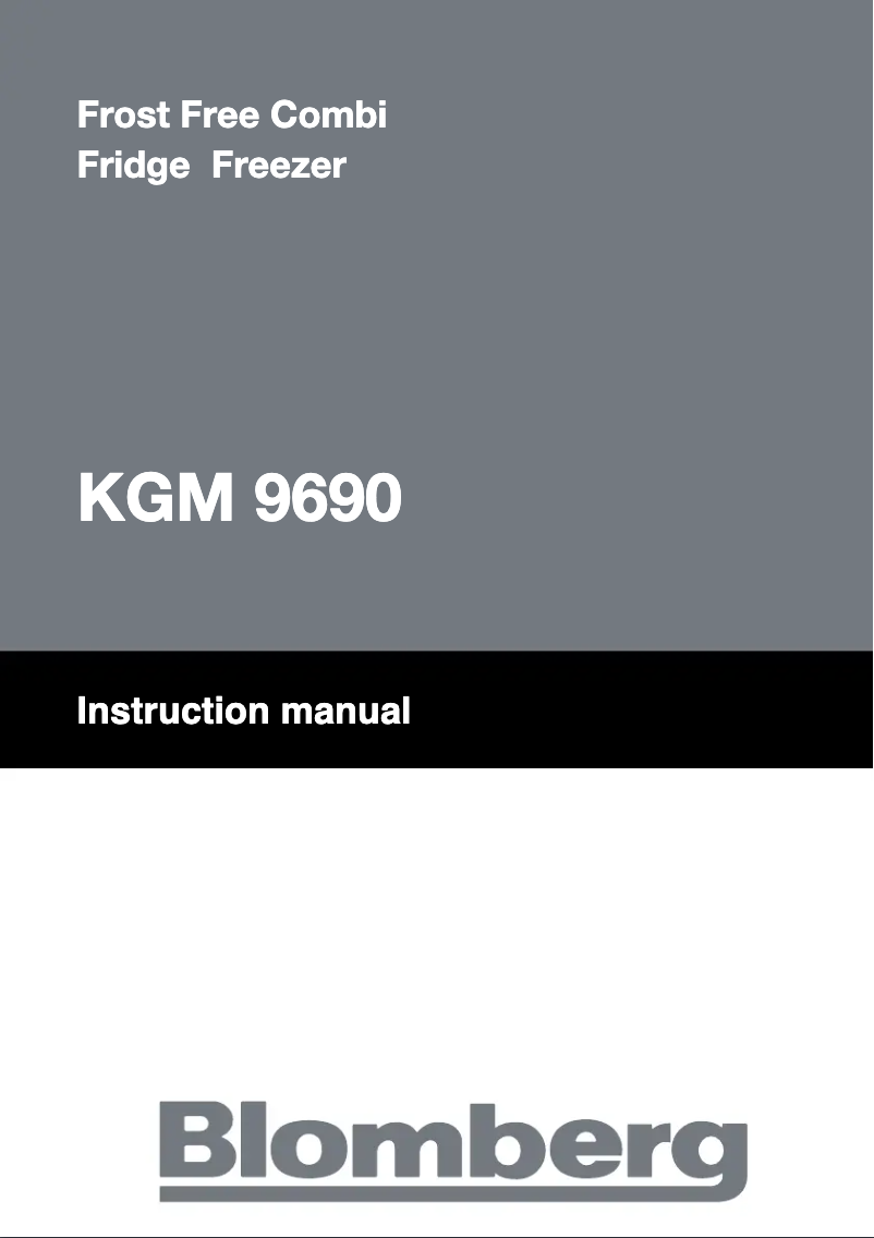 Page n°1 - Manuel utilisateur Blomberg KGM 9690