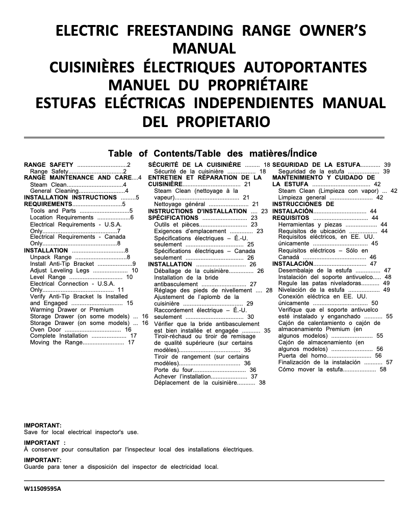 Page 1 de la notice Manuel utilisateur Whirlpool YWFC150M0JB