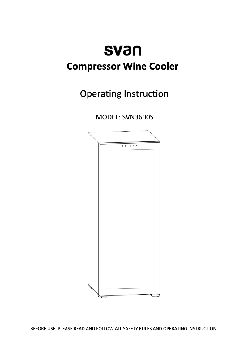 Image de la première page du manuel de l'appareil SVN3600S