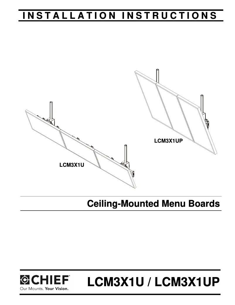 Page 1 de la notice Manuel utilisateur Chief FUSION LCM3X1U