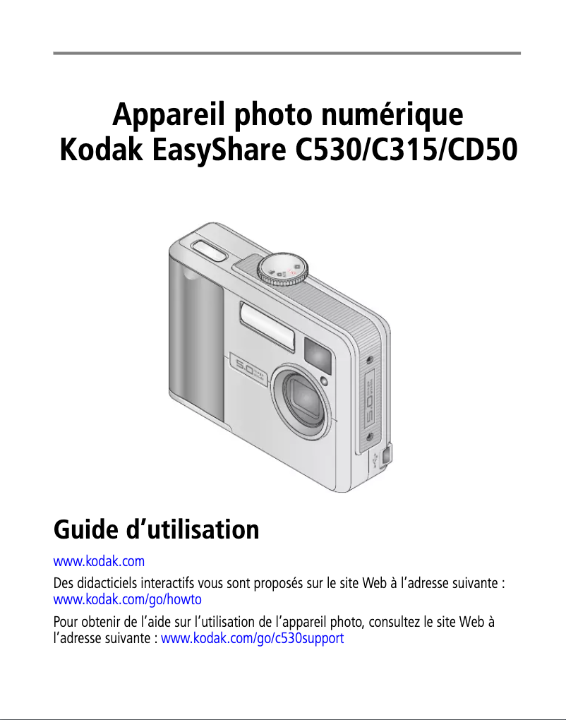 Image de la première page du manuel de l'appareil EasyShare C530