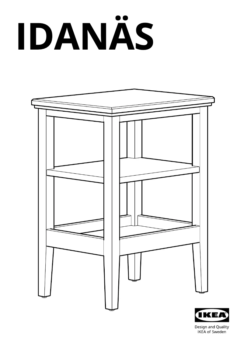 Page 1 de la notice Manuel utilisateur Ikea IDANÄS 404.960.46