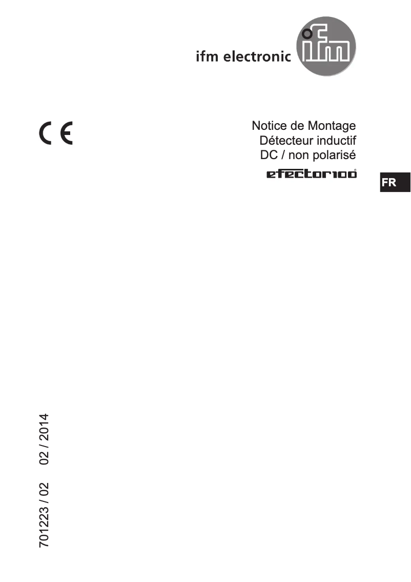 Page 1 de la notice Manuel utilisateur IFM XC0087