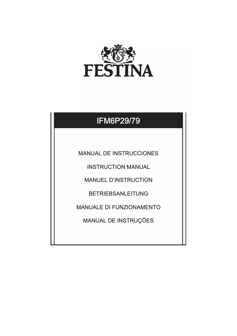 Page 1 de la notice Manuel utilisateur Festina F6490