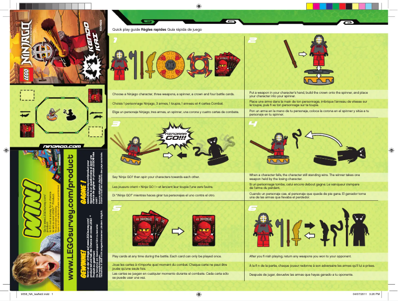 Página 1 del manual Manual de usuario Lego Ninjago 9558