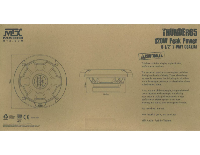 Page n°1 - Manuel utilisateur MTX Audio Thunder 65