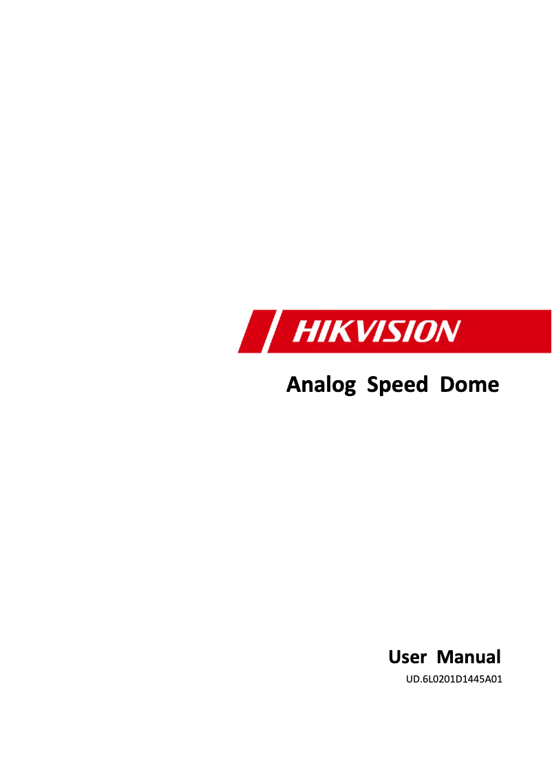 Page 1 de la notice Manuel utilisateur Hikvision DS-2AF7023I-A