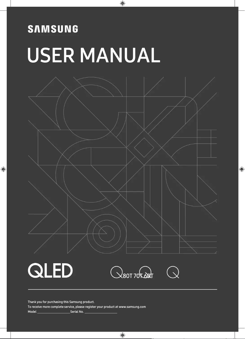 Page 1 de la notice Manuel utilisateur Samsung QA75Q60TAG