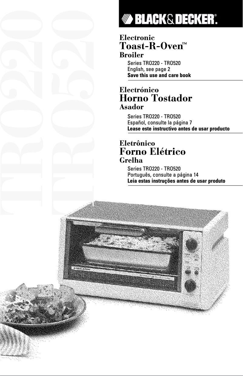 Page 1 de la notice Manuel utilisateur Black & Decker Toast-R-Oven TRO520