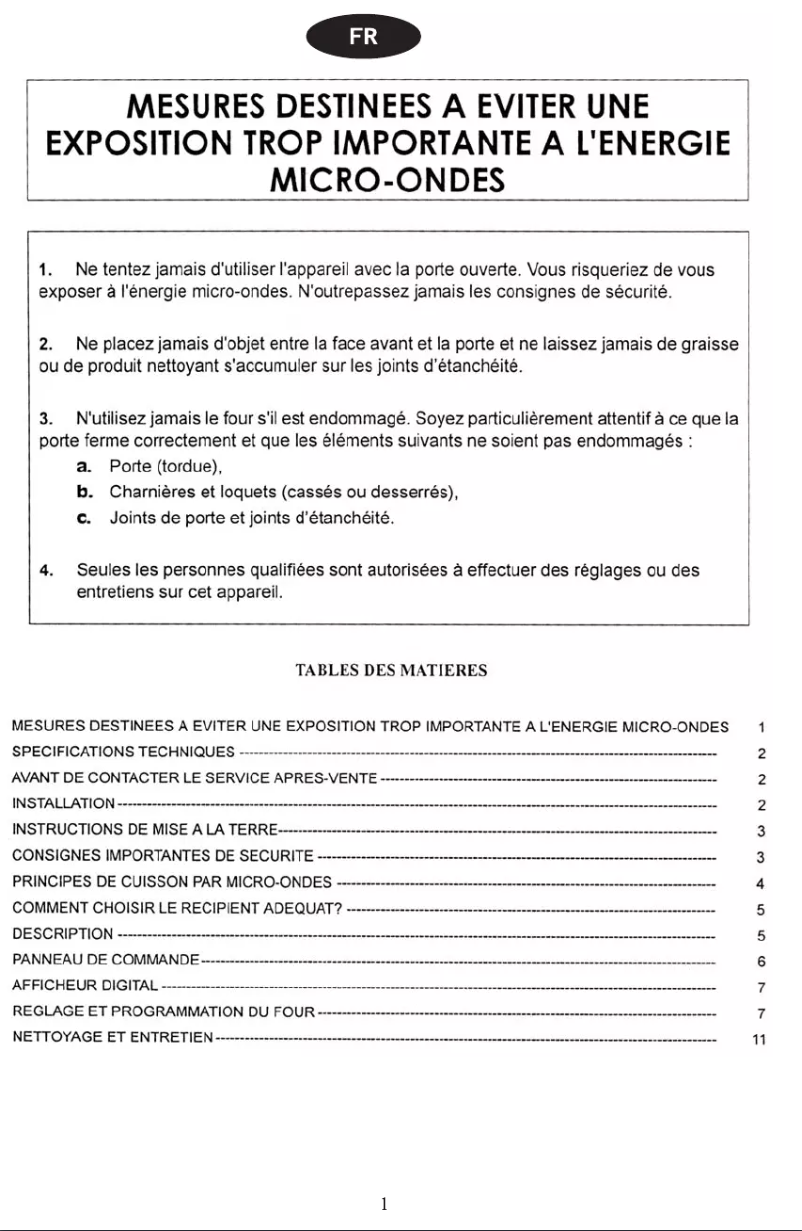 Page 1 de la notice Manuel utilisateur Bluesky BMG 25-BEL