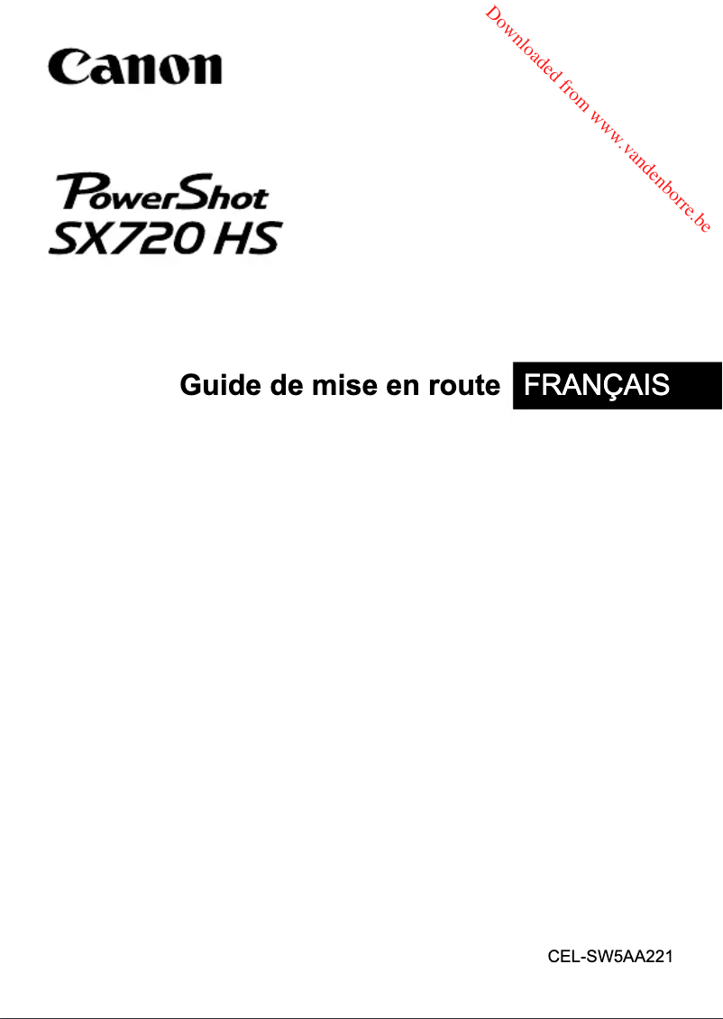 Page n°1 - Manuel utilisateur Canon PowerShot SX720 HS