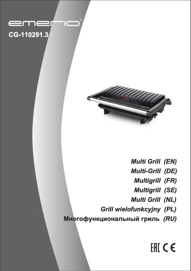 Image de la première page du manuel de l'appareil CG-110291.3