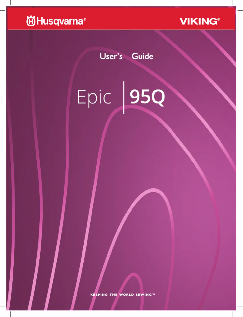 Page 1 de la notice Manuel utilisateur Husqvarna-Viking Epic 95Q