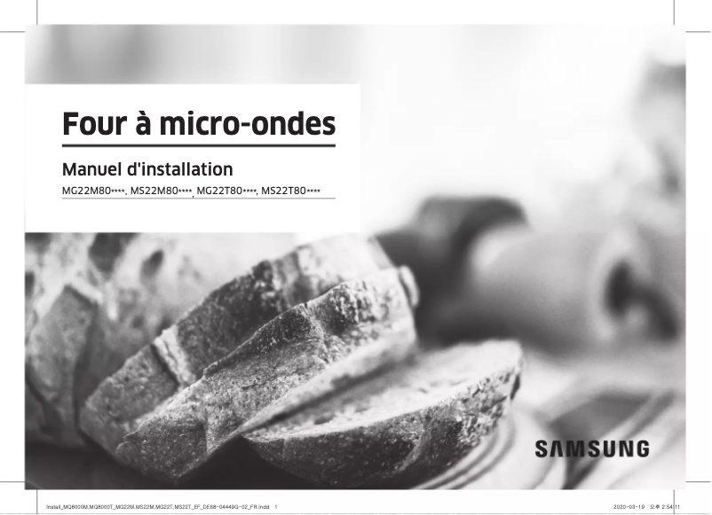 Page n°1 - Guide d'installation Samsung MS22T8054AB